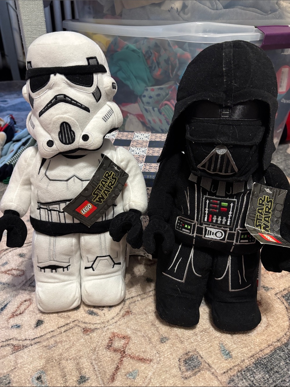 Lego Star Wars Plush Pair - White Stormtrooper & Black Darth Vader